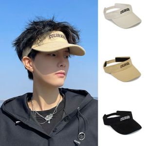 CURIO12 Breathable Fitness Running Letter Summer Baseball Caps Sun Hat Sunshade Sports Equipment For Men Sunscreen Hat Visors Empty Top Cap Sports Hat