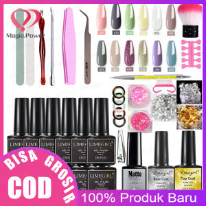 1 Set Kuku UV 12 Warna Cat Kuku Gel Set Peralatan Manikur Seni KukuNail Art Lengkap Nail Art Set