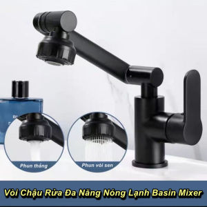 Vòi Chậu Rửa Đa Năng Nóng Lạnh Basin Mixer ( Tặng 2 Ống Dẫn ) - EuroHome