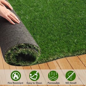 ARTIFICIAL GRASS MAT 2M OUTDOOR ARTIFICIAL GRASS PLASTIC MAT LAWN HARMLESS SAFE FOR GARDENDECORATION