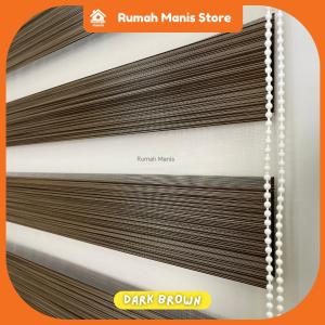 [Bidai Zebra Moden] 2 Tingkap 137CM Lebar X 152CM Tinggi  / Kalis Cahaya / Senang Dipasang / Zebra Blinds 2 panel / Sunblock / Tahan lama / Ready Stock