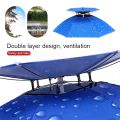 Foldable Double-Layer Anti Rain UV Sun Protection Golf Fishing Umbrella Hat Hiking Camping Beach Headwear Cap Payung Topi. 