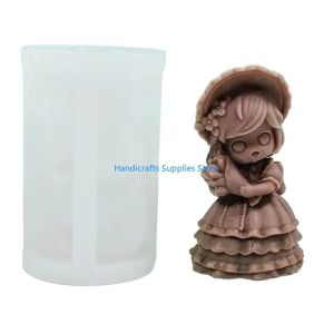 Kirilgu Princess Girl Silicone Mold Handmade Soap Chocolate Mould Craft 4Y1Z7