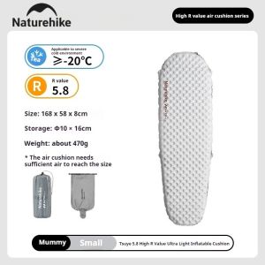 Matras Angin Ultralight R5.8 Naturehike CNH22DZ016 Kasur Santai Camping Sleeping Pad Ringan Matras Tiup Alas Tidur Lipat Kemah Tebal Hangat
