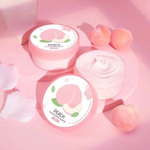 LAIKOU Peach Fragrance Sakura Exfoliating Facial Scrub Peeling Face Cleanser Deep Cleansing Whitening Moisturizing Brightening Oil Control Shrink Pore Skin Care 90g