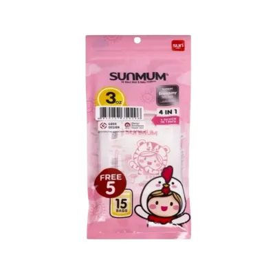 SUNMUM Breast Milk Storage Bag Easy Pour 3oz 8oz 7oz Leak-Proof Waterproof Durable 90ml 240ml Sterile Strong Seal