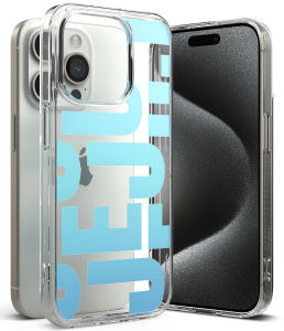 RINGKE® FUSION DESIGN Compatible iPhone 15 Pro Max/ 15 Pro Clear Hard Back with Seoul Design Shockproof TPU Bumper Cover Case