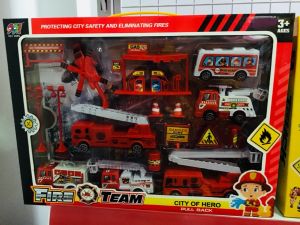 รถดับเพลิงของเล่นเด็ก set รถดับเพลิงพร้อมอุปกรณ์ดับเพลิง