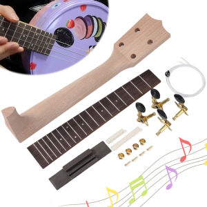Welcomehome Ukuleles Guitar Build Kit Hawaii Guitar Neck Bridge Ukuleles DIY Hawaiian Guitar Fingerboard Fingboard Accessories Kit