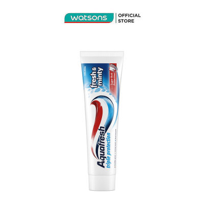 Kem Đánh Răng Bạc Hà Bảo Vệ Răng Khỏi Axit Suốt 24 Giờ Aquafresh Triple Protection Fresh&Minty 100ml