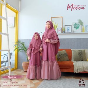 Sarimbit Baju Koko Gamis Couple Cauple Keluarga Arra Series Mecca Warna MAUVEE Green By Arra
