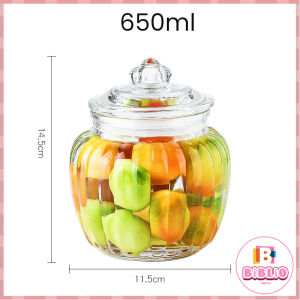 BIBLIO Glass Sealed Cans Food Storage Jar Spice Bottle Storage Transparent Jar Bottle Large Capacity 650ml 1250ml 2200ml
