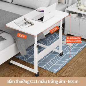 Bàn làm việc nâng hạ chiều cao thiết kế tiện lợi phù hợp với mọi lứatuổi dùng để ngồi giường hoặc sofa,Bàn làm việc đa năng cóthểnâng hạ và có bánh xe di chuyển