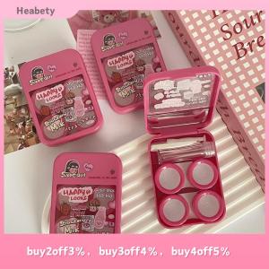 Heabety Cute Mini Contact Lenses Case Kit For Girls Travel Portable Contact Lens Box Contact Lens Storage Container