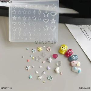 [COD] MENGYUR 3D Mold Silicone Nail Art Decorations DIY Flower Design Templates Mold For Nails Jewelry Crafts Transparent Nails Mold Tool