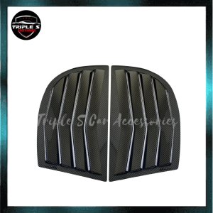 Perodua Myvi 2012-2017 Myvi Icon/Myvi  SE/ Myvi Lagi Best Rear Mustang Window Side Louver Cover-Black