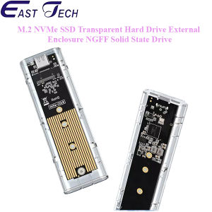 M.2 NVMe SSD Transparent Hard Drive External Enclosure NGFF Solid State Drive