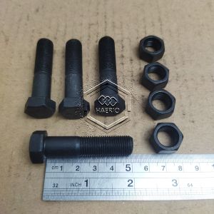 BAUT MUR BAJA KUNCI 17 M12X50 HALUS PANJANG 5CM HTB GRADE 8.8 M12 X 50 HALF DRAT 5 CM PITCH 1.25 HITAM 12X50 12 X 50 50MM 50 MM DIAMETER DRAT 12MM BAUD SEKRUP SKRUP