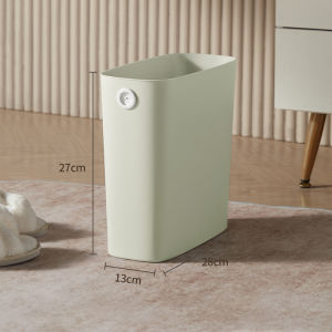 JustLiving 1PC Narrow Trash Can for Narrow Seams Large-mouth Waste Bin Household Accessories Bathroom Trash Can Without Cover Kitchen Plastic Trash Can Without Cover