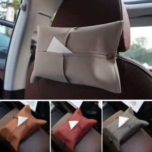 DINAH คุณภาพสูงมาก กล่องทิชชู่รถยนต์ หนังเทียมเทียม ทนต่อการสึกหรอ ที่เท้าแขนในรถยนต์ ของใหม่ กันน้ำกันน้ำได้ กล่องเก็บทิชชู่ บ้านในบ้าน