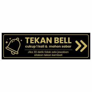 AKRILIK TEKAN BELL HARAP MENUNGGU BAHAN STIKER DAN ACRYLIC