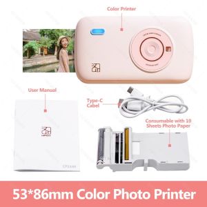 HPRT CP2100 Mini Photo Printer Portable Mini Color HD Bluetooth Wireless Connection Travel photo printerpermanent retention