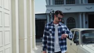 TACVASEN Oversize Lightweight Shirt Jacket Button Down Cotton Plaid Shirts Mens Long Sleeve Streetwear Flannel Shirts W/ Pockets2026