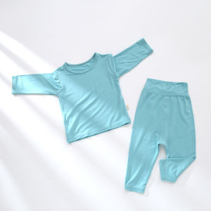 Baby Modal Pajama Set Baby Girl Baby Boy High Waist Belly Protective Long Sleeve Pant Homewear Newborn Child Set for Newborn