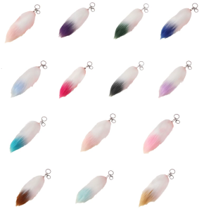 Artificial Plush Animal Tail Pendant Keychain Key Holder Purse Phone Bag Charm Keychain Decorations Keyring Pendants