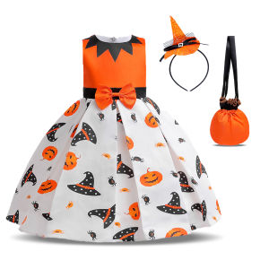 MQATZ Halloween Magic Witch Girls Costume Ghost Bat Dark Witch Carnival Party Cosplay Dress For 2-10 Years Kids Halloween Disfraz WS021