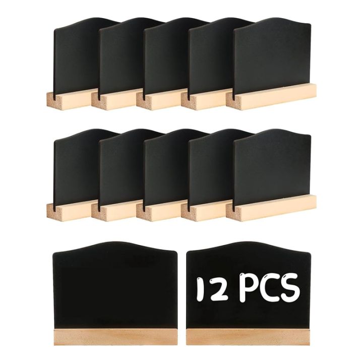 thumbnail image 2 of 12Pcs Mini Chalkboard Signs With Wooden Easels - Table Place Cards, Food Labels, For Weddings & Cafes 2 of 13