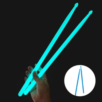 Luminous Drum Stick Light Up Drum Sticks1 Pair in The Dark Performance Nylon Fluorescent Drumsticks