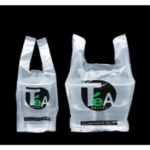 Take Out Bag For 1cup 2cup Milk Tea Coffee 100pcs