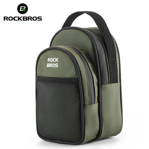 ROCKBROS กระเป๋าหน้าจักรยานกระเป๋าจักรยานพับได้เก็บของหลายชั้นกระเป๋าสะพายไหล่น้ำหนักเบาปล่อยอย่างรวดเร็ว