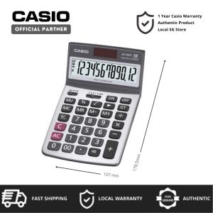 Casio Desktop 12Digits Calculator AX-120ST with Adjustable Tilt Display (1 Year local warranty)