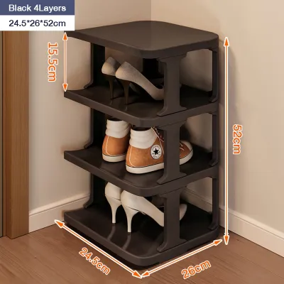 OLIK Shoe rack storage rack for home entrance small dormitory floor shoe cabinet strong and durable multi-layer dustproof plastic shoe rack Shoe Storage Organizer Shelf 3-9 Layers Space Saver Stackable