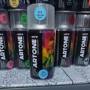Pilok Pilox Cat Semprot ARTONE MTR 300CC(Besar)Biru Putih Clear Hitam Gold Hijau Kuning Merah Hitam Doff Dop Metalic Glossy Kuning Stabilo Chrome Bunglon Putih Doff Epoxy Primer Grey Hino Green Black White Semprotan Seperti Merk Samurai/Diton bisa diputar