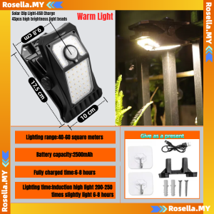 Solar clip light Solar Wall Light Outdoor Motion Sensor Light 3 Modes IP65 Waterproof Wireless Solar Powered Lights for Garden Yard 太阳能夹子灯,户外运动感应灯,3 种模式 IP65 防水无线太阳能庭院灯