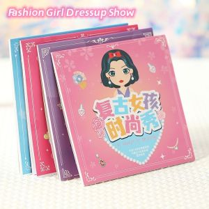 Make a face sticker book creativity with 12 pages 100 stickers girls dress up princess doll sticker