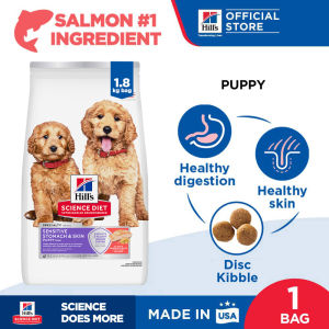 Hills Science Diet Puppy Sensitive Stomach & Skin Salmon & Brown Rice Recipe Dry Dog Food 1.8kg