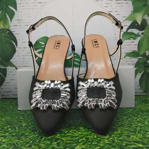 Sandal Flat Shoes Mules Wanita Kekinian Hak Lancip 7 CM Terbaru 2024 Bisa (COD)