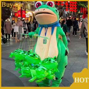 [Buytra] Phát sáng Inflatable màu xanh lá cây nảy ếch cóc Ballon rừng động vật đồ chơi vui trẻ em bên món quà sinh nhật trang trí đám cưới