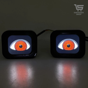 New !!! 2 Pcs Moving Devil Eyes Animasi Mata Bergerak LCD Motor Mobil Waterproof Plus Remote 12/24 Volt