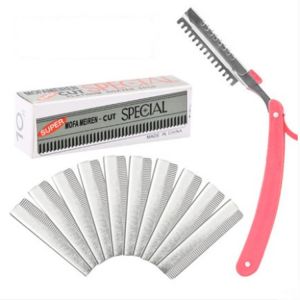 Tweezers Razors with 10pcs Blade for eyebrow  Eyebrow Trimmer Facial Hair Remover Sharp Knife