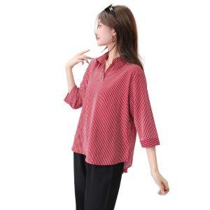 WILLING PP  Formal Blouse L-XL V-Neck Long Sided Stripe Casual & Fashion Wear Women  3020