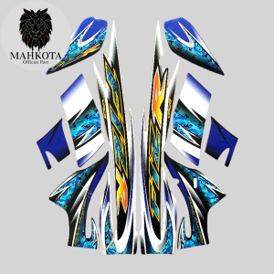 STRIPING STICKER LIS LES POLET yamaha fizr fiz r f1zr 2004 2005 biru putih list body standar kualitas termurah