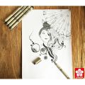 ปากกาตัดเส้นพิกม่า ซากุระ (SAKURA Pigma Pen) แบบหัวเข็ม. 