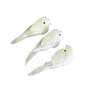 AODDO 6PCS với Clip Chim nhân tạo Dove Phụ kiện tự làm Bọt Mô hình chim nhân tạo Sống động như thật Thủ công mỹ nghệ Mô phỏng chim đỏ Trang trí nhà cửa