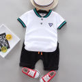 ⭐READY STOCK⭐ 2-piece tshirt budak lelaki Kids boy clothes baju baby boy clothes budak lelaki polo shirt 0-5 tahun boy cotton round neck T-shirt shorts baju kanak kanak lelaki murah set seluar Set baju bby boy baju budak lelaki set birthday boy clothes. 
