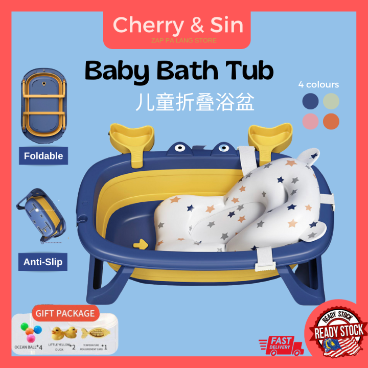 【U&I】 Baby Foldable Shower Bathtub Infant Baby Kid Bath Tub